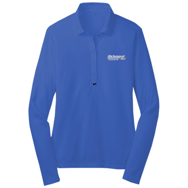 Choose Your Embroidered Logo - Ladies Long Sleeve Dri FIT Stretch Tech Polo Thumbnail