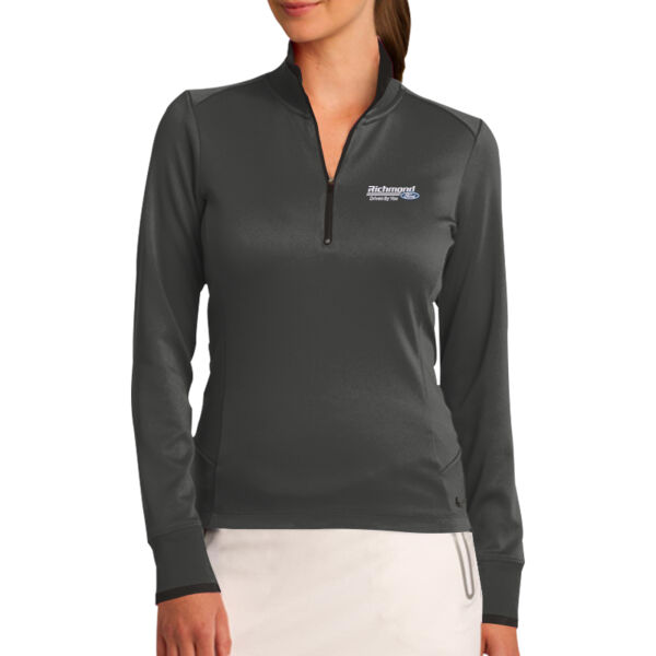 Choose Your Embroidered Logo - Ladies Dri FIT 1/2 Zip Cover Up Thumbnail